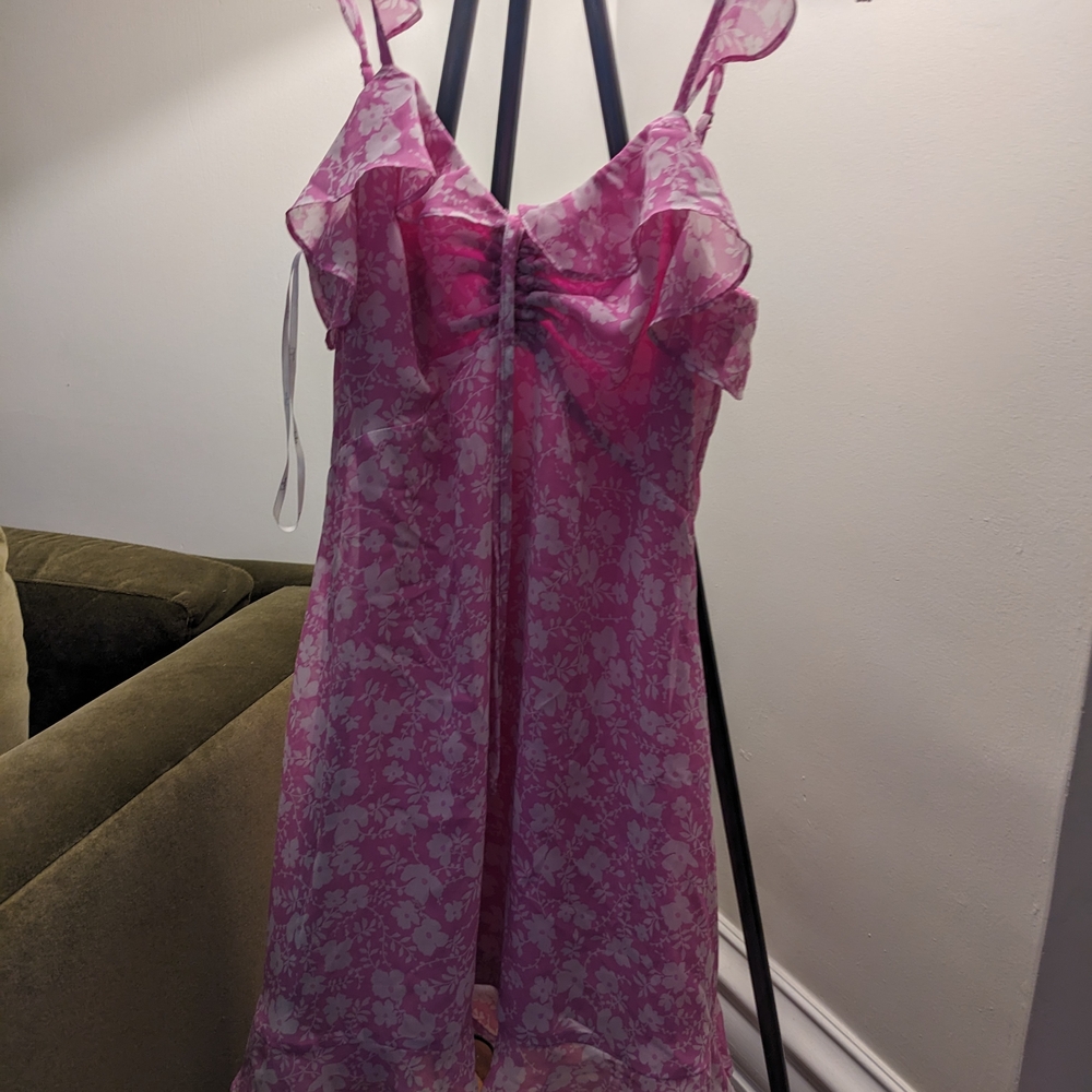 Lulu's Pink Floral Dress